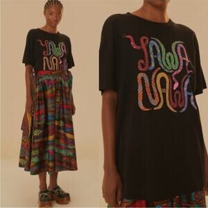 Farm Rio Yawanawa Relaxed T-Shirt Top NWT size Small